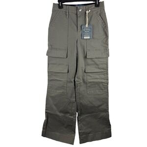 NWT DEMOCRACY Skyrise Womens utility cargo WIDE LEG gray pants - 6